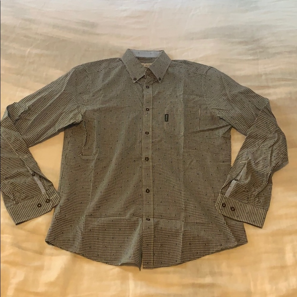 Ben Sherman Dobby black gingham shirt M